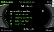 Opgeslagen telefoonnummer zoeken